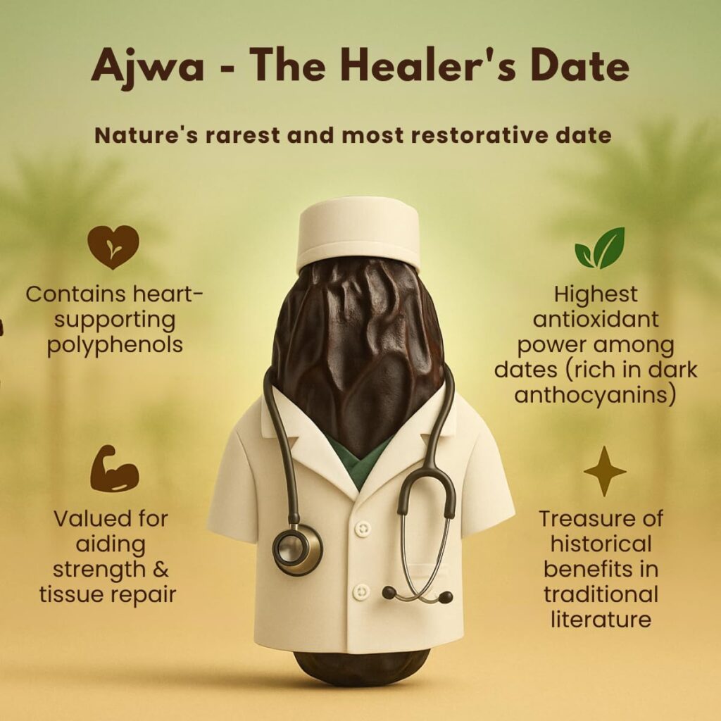Ajwa Dates Rich in Fiber/Potassium