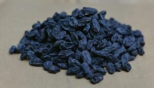 Afghan seedless raisins in a bowl, naturally sweet dried grapes.